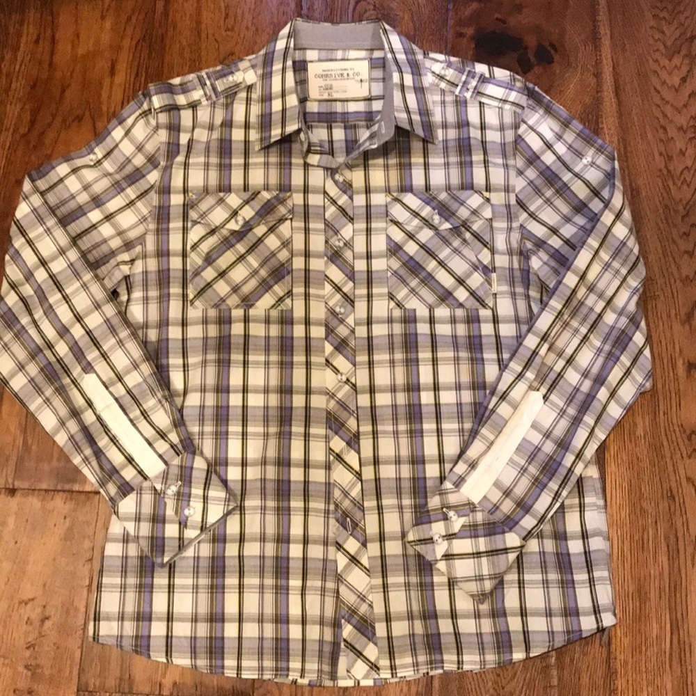 Cohesive & Co men’s plaid long sleeves shirt